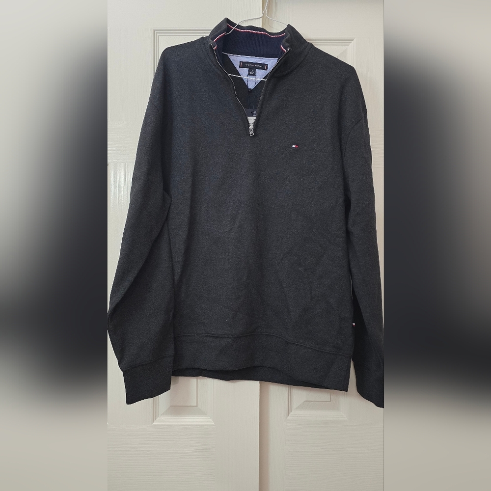 Tommy Hilfiger Black Zip Up Sweater
